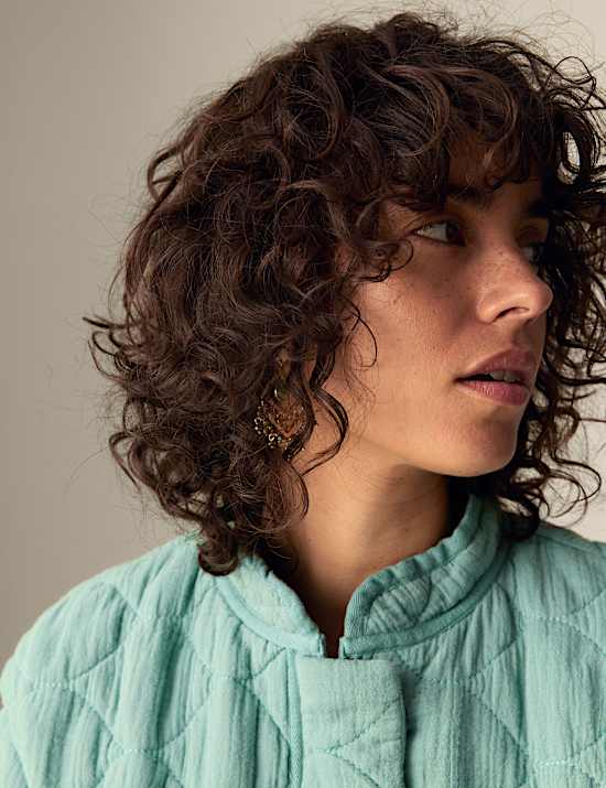 Veste utilitaire matelassée 100 % coton avec encolure