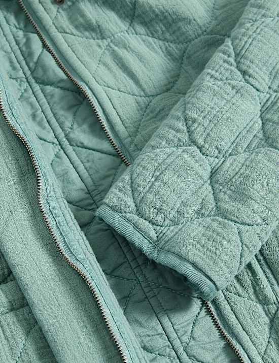 Veste utilitaire matelassée 100 % coton avec encolure