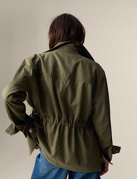 Veste pratique 100 % coton fleuri