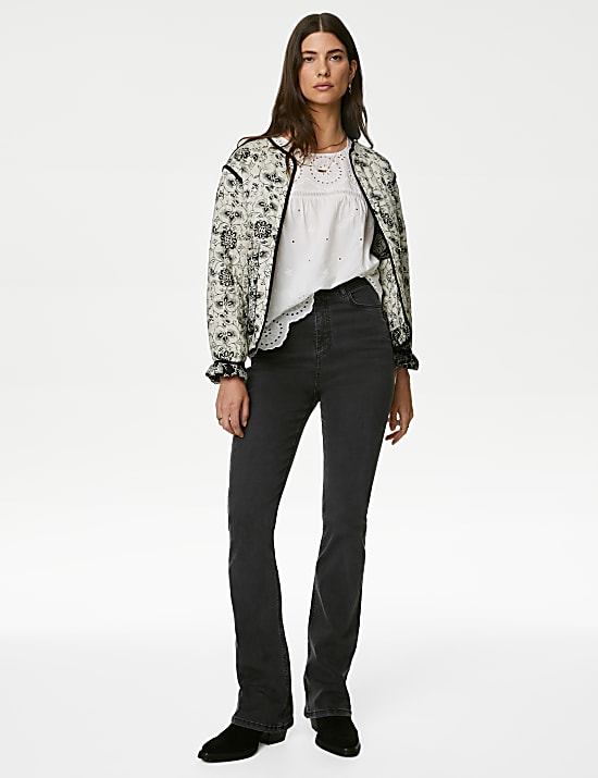 Pure Cotton Printed Quilted Jacket