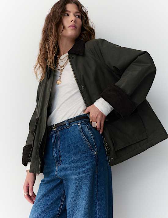 Waxed Pure Cotton Utility Jacket