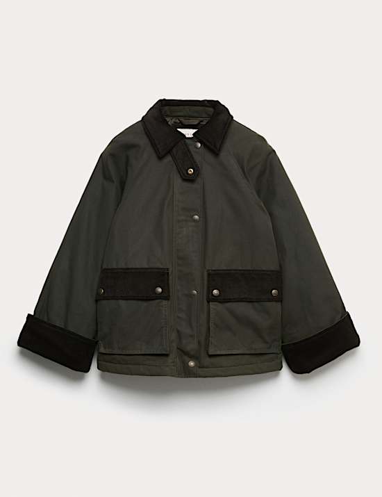 Waxed Pure Cotton Utility Jacket
