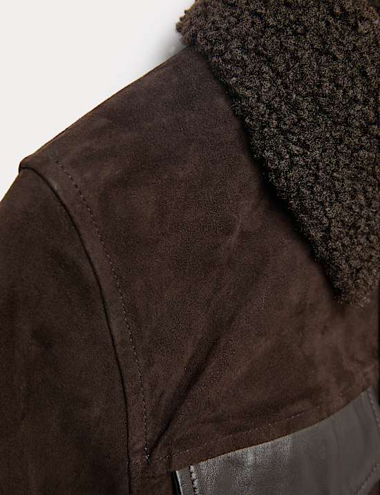 Pure Suede Borg Collared Jacket