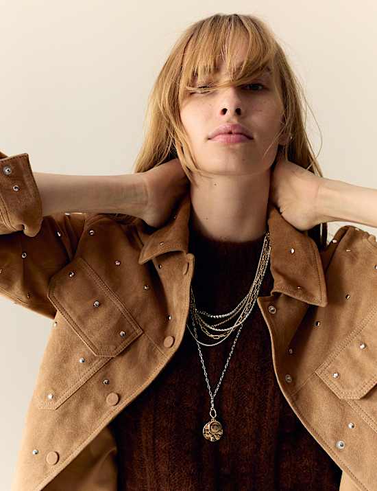 Suede Studded Shacket