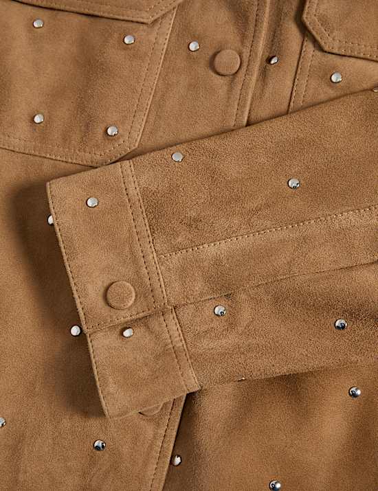 Suede Studded Shacket