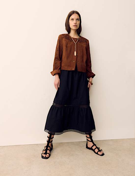 Cornelli Embroidered Suedette Jacket