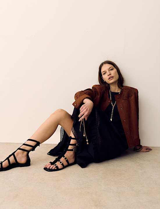 Cornelli Embroidered Suedette Jacket