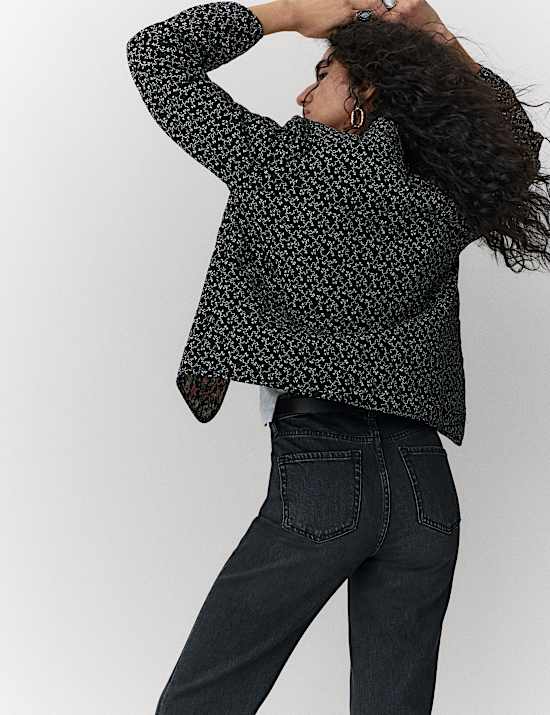 Pure Cotton Printed Quilted Reversible Jacket