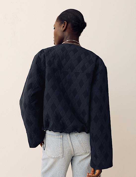 Chaqueta acolchada de jacquard