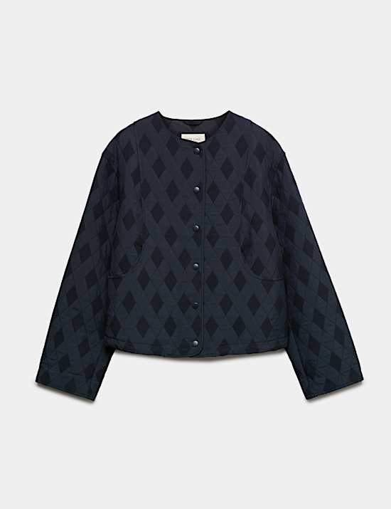 Chaqueta acolchada de jacquard