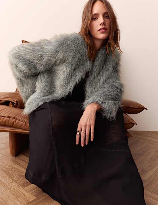 Faux Fur Cropped Jacket