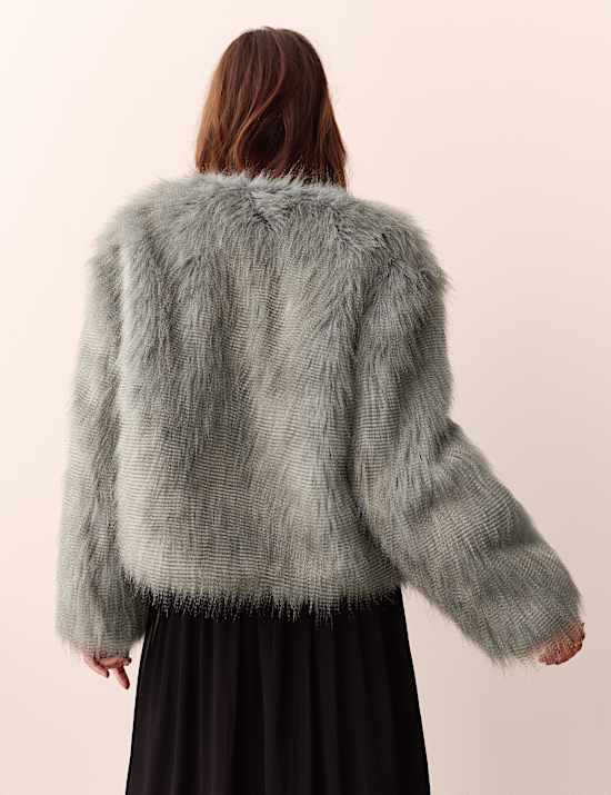Faux Fur Cropped Jacket