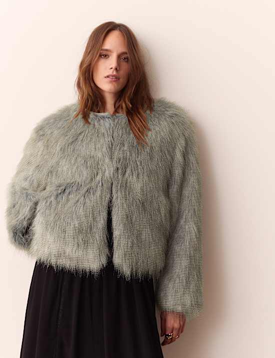 Faux Fur Cropped Jacket