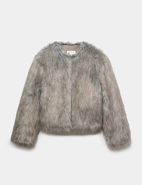 Faux Fur Cropped Jacket