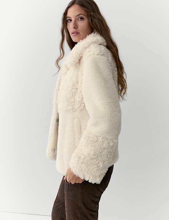 Faux Fur Panelled Coat