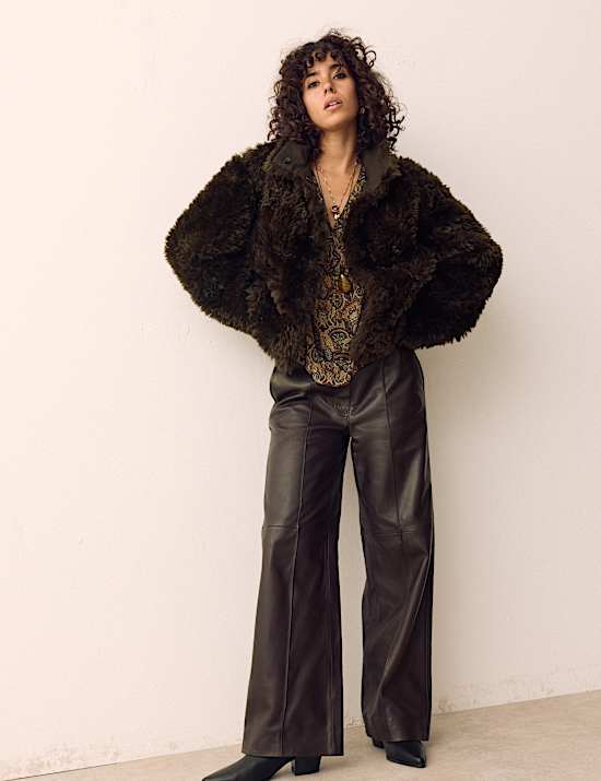 Faux Fur Reversible Bomber Jacket