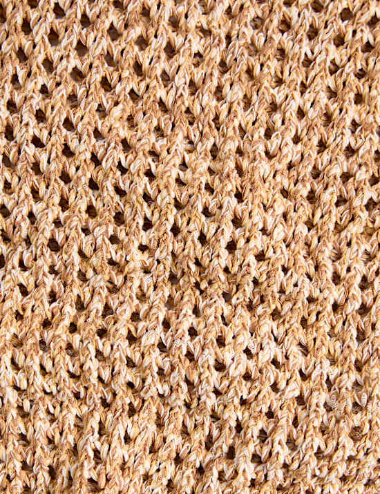 Cotton Blend Ribbed Textured Knitted Vest