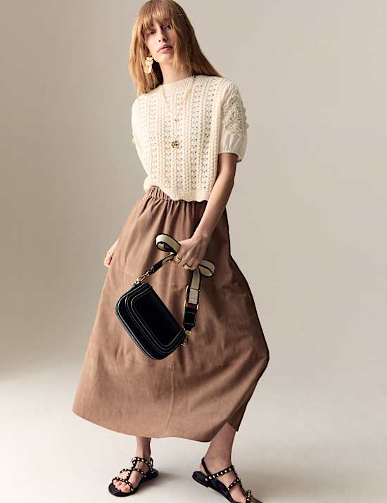 Cotton Rich Knitted Crew Neck Jumper