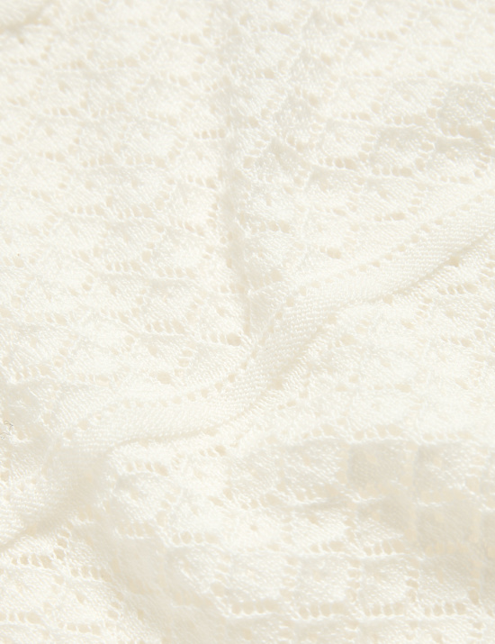 Cotton Rich Pointelle Crew Neck Jumper