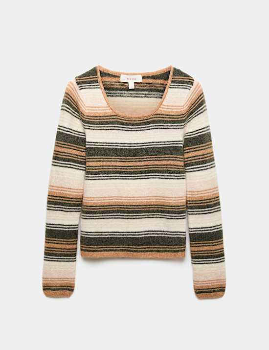 Striped Scoop Neck Jumper
