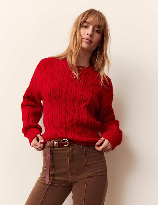 Cable Knit Crew Neck Jumper