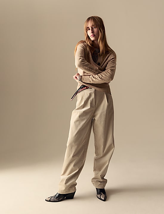 Cotton Rich Button Front Cardigan