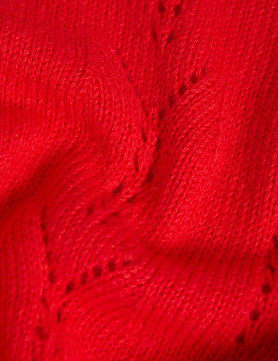 Wool Blend Pointelle Jumper