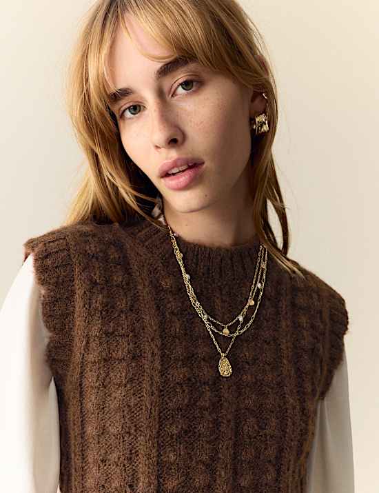 Bobble Detail Tabard with Wool