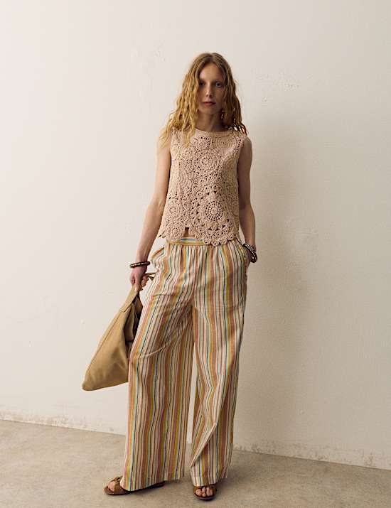 Crochet Look Knitted Vest