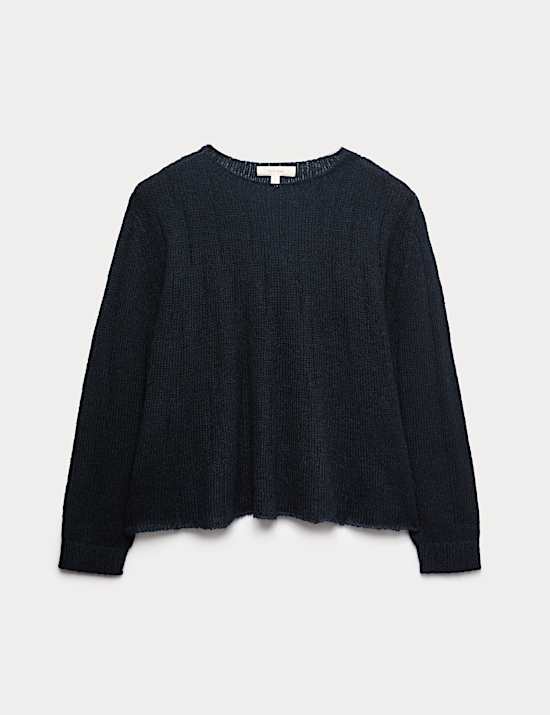 Fine Gauge Slouchy Jumper with Mohair
