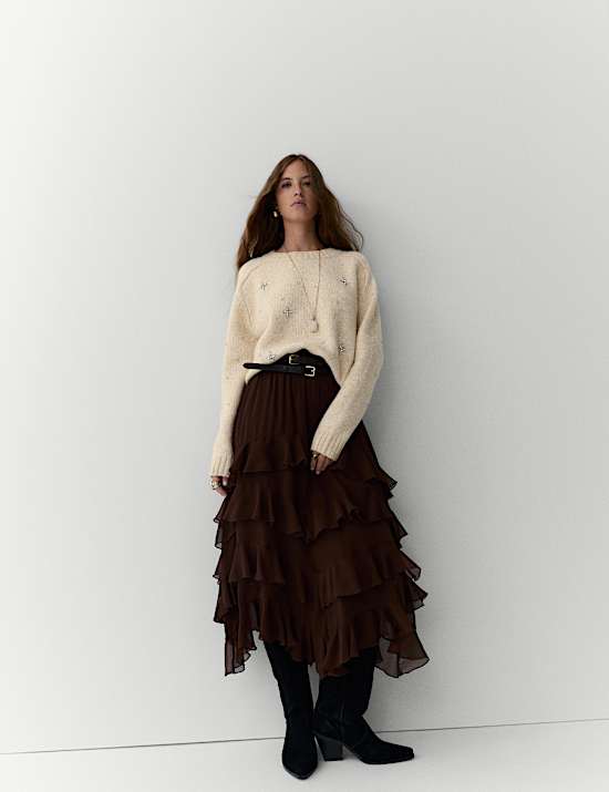 Embellished Crew Neck Jumper