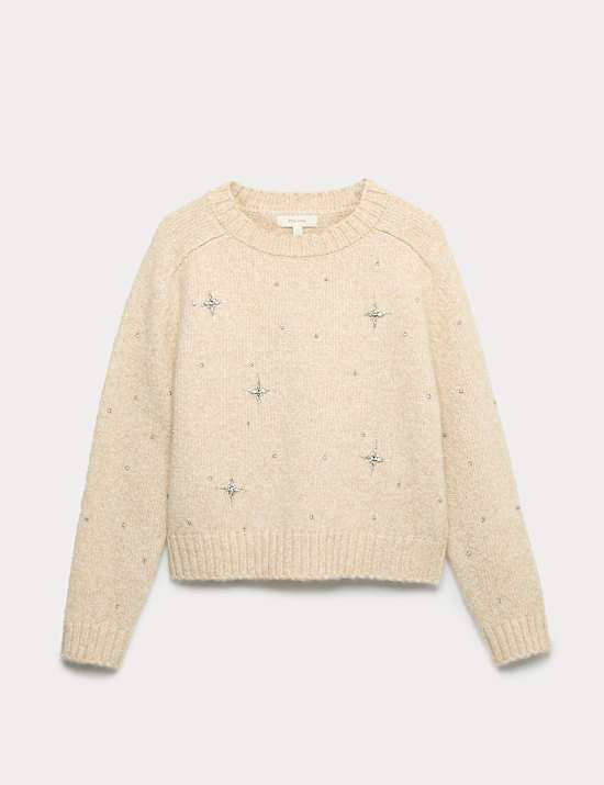 Embellished Crew Neck Jumper