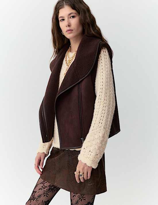 Chunky Pointelle Crew Neck Jumper with Wool