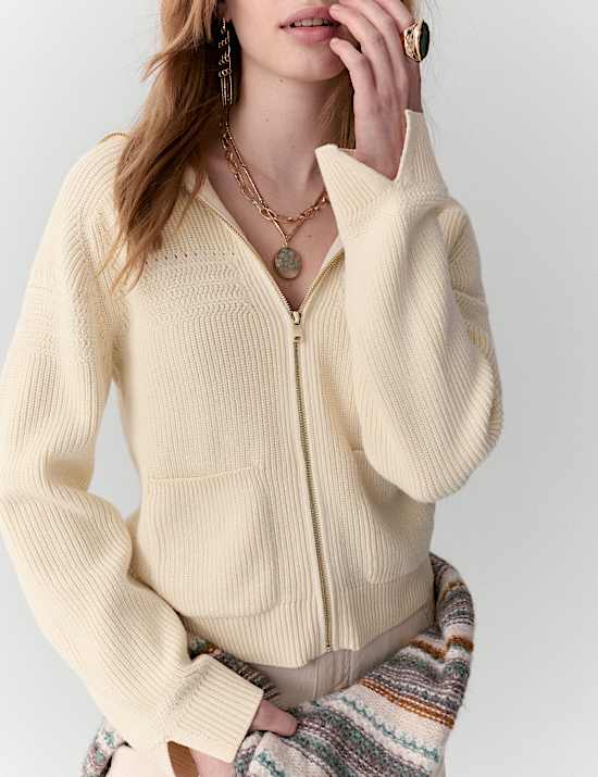 Cotton Rich Sailor Collared Cardigan