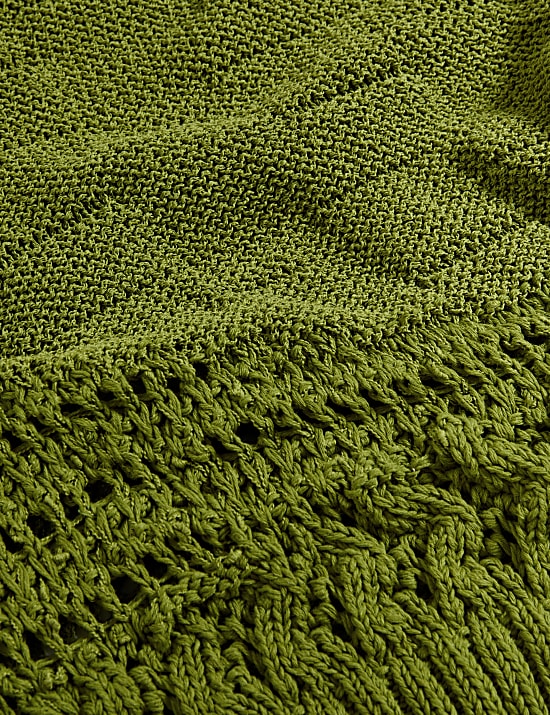 Pull en coton textur&eacute; &agrave; encolure ronde