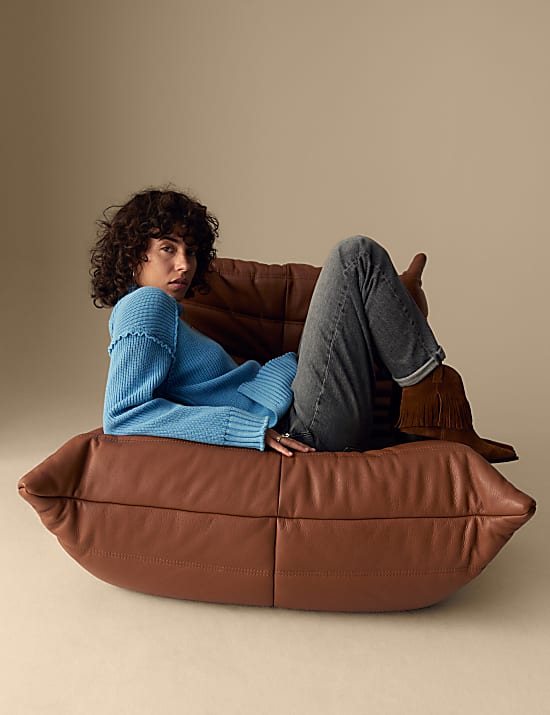 Cotton Rich Textured High Neck Jumper