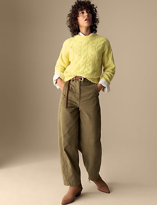 סריג בשילוב צמר עם טקסטורה