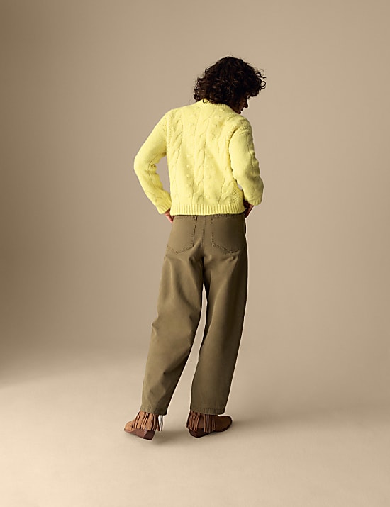 סריג בשילוב צמר עם טקסטורה