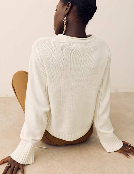 Cotton Rich Tie Side Detail Jumper