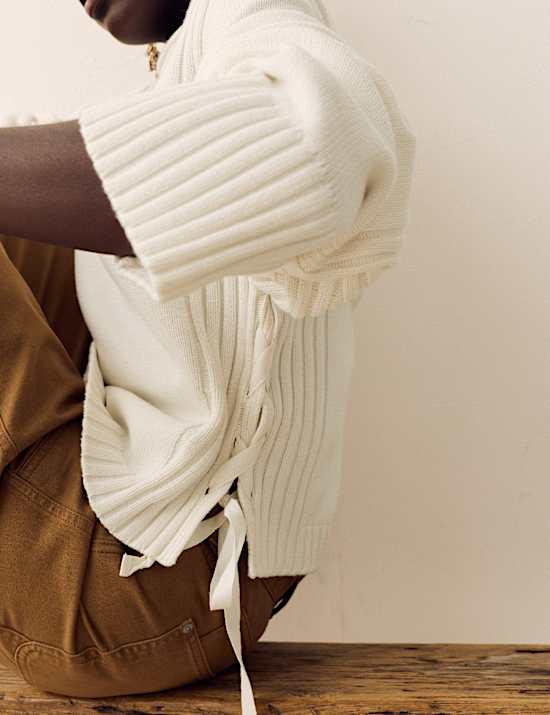 Cotton Rich Tie Side Detail Jumper