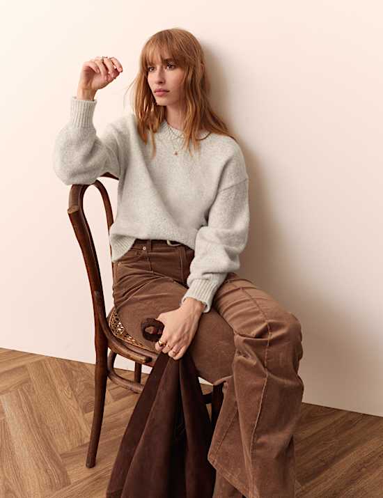 Detachable Scarf Neck Jumper