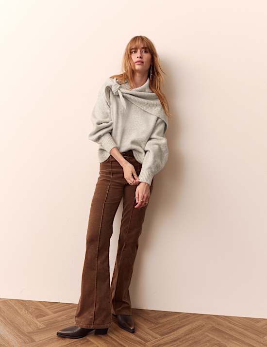 Detachable Scarf Neck Jumper