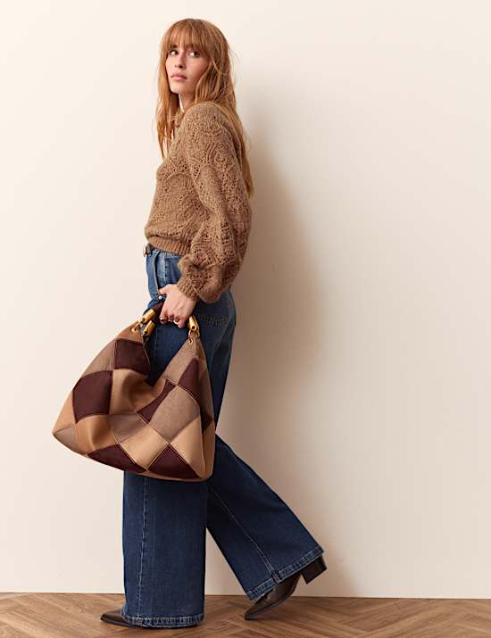 Pointelle Cardigan with Wool