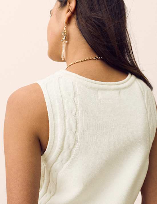Cotton Rich Tie Side Knitted Tabard