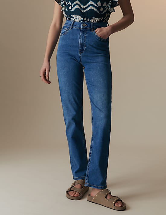 Lyocell Rich Straight Leg Jeans