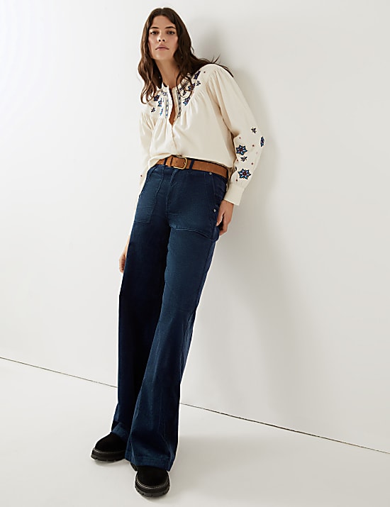 Corduroy Wide Leg Trousers