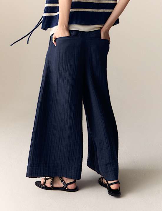 Pure Cotton Wide Leg Culottes