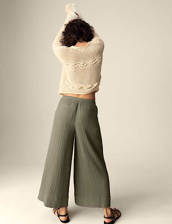 Pure Cotton Wide Leg Culottes