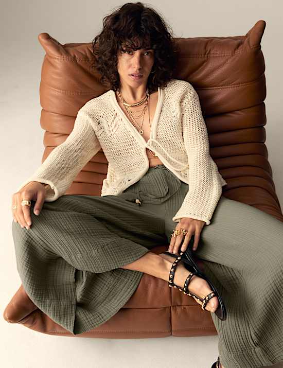 Pure Cotton Wide Leg Culottes