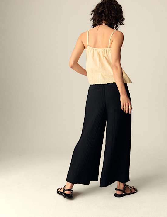 Pure Cotton Wide Leg Culottes